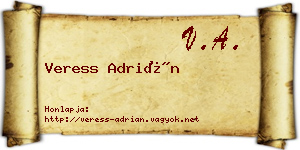 Veress Adrián névjegykártya